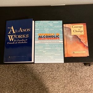 Set of 3 Al-Anon books. Like new. Near perfect condition.